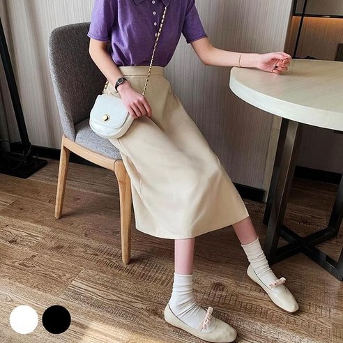 카고치마 카고스커트 미니 롱 A H 라인 스커트 허리밴딩 유니크 앞 트임