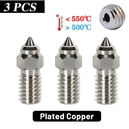 Ender3 V3 SE Creality 3D 프린터 부품용 CHT 노즐 고속 M6 깍지 키트 Ender5 S1 Ender7 깍지 M6 × d04 × H168, 7) 0.2mm  1X one hole Mix