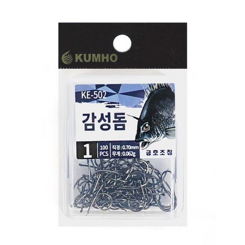 금호조침 감성돔 바늘 덕용 흑침 KE-502, 9호, 1개