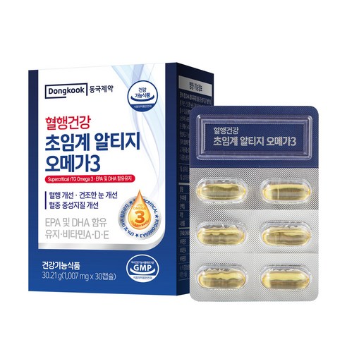 동국제약 혈행건강 초임계 알티지 오메가3, 30정, 2개