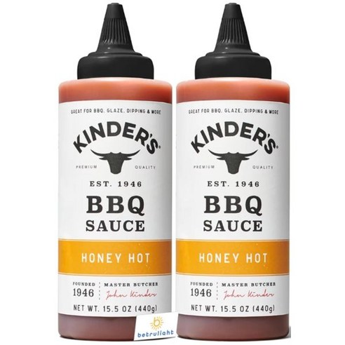 킨더스 허니 핫 바베큐 소스 439g x 2팩 세트, 2개