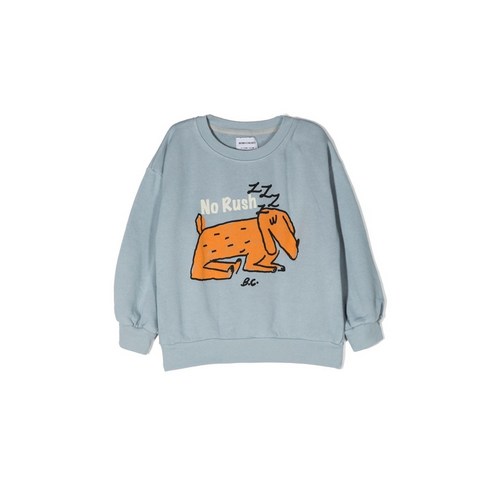 보보쇼즈 22FW 키즈 슬리핑 도그 프린팅 맨투맨 222AC029 400