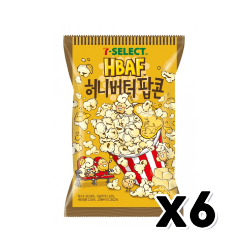 바프 허니버터 팝콘, 10개, 80g