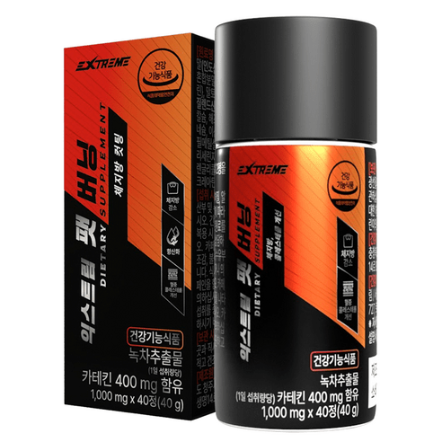 익스트림 녹차추출물 카테킨1000mg 팻버닝, 40정, 4개