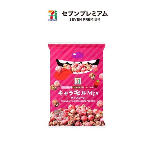 일본 세븐일레븐 프리미엄 편의점 카라멜 믹스 팝콘 60g, 1개