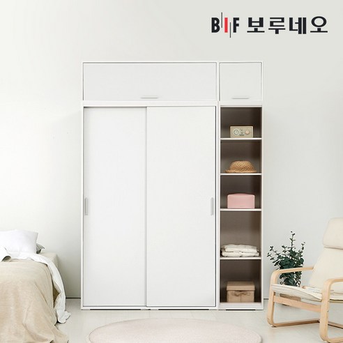 보루네오 캐빈 슬라이딩 옷장 1600 AA세트, 그레이