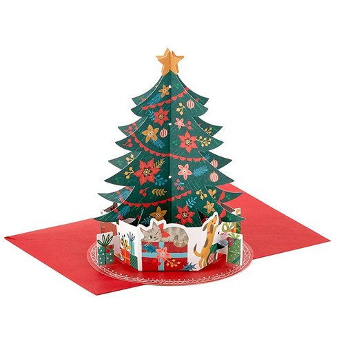 Hallmark 페이퍼 원더 박스 팝 업 크리스마스 카드 8장 124975, Christmas Tree, Pop Up Cards