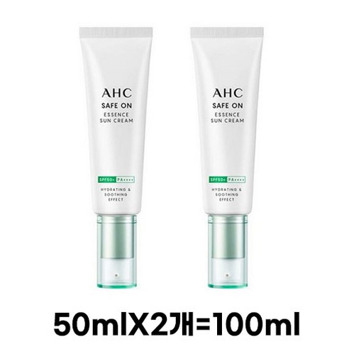 AHC 세이프온 에센스 선크림 SPF50 + PA ++++, 100ml, 3개