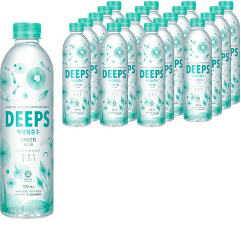 Deeps 그린 먹는해양심층수, 500ml, 20개