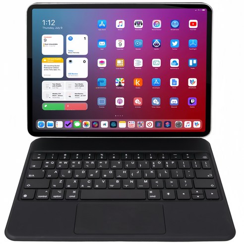 ISEE아이시 Apple 매직 키보드 한국어 iPad Pro 11 4세대/iPad Air 5세대용, 프로1/2/3/4 11인치 에어4/5 10.9인치, 다크그레이