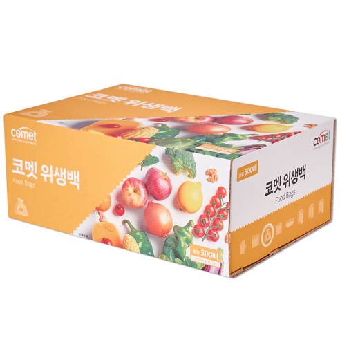 코멧 위생백 중형 25 x 35cm 500매, 3팩