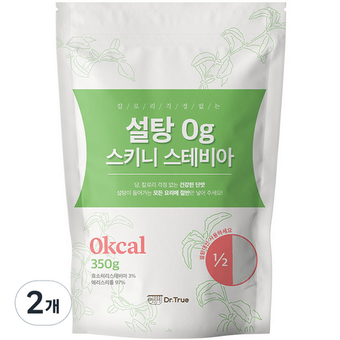 닥터트루 설탕 0g 스키니 스테비아, 2개, 350g