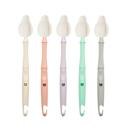 리에또 클린 롱 젖꼭지솔 텀블러 물병 젖병 세척솔, 롱 클린혼합 5P, 5개