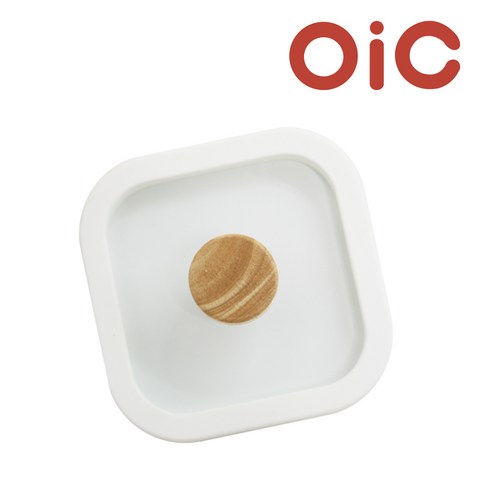OiC 뚜아 법랑 캐니스터 전용 유리뚜껑, 정사각형, 1개, 135mm