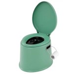 Portable Travel Toilet with Detachable Inner Bucket and Removable Toilet Paper Holder-Green Portable Travel Toilet with Detachable Inner Bucket and Removable Toilet Paper Holder-Green