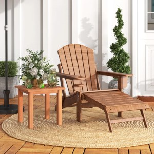 Patio Hardwood Square Side Table with Slatted Tabletop Patio Hardwood Square Side Table with Slatted Tabletop