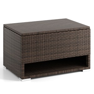 PE Rattan Storage Bin with Waterproof Liner for Patio Cushions PE Rattan Storage Bin with Waterproof Liner for Patio Cushions