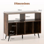 Record Player Stand 3-Tier Turntable Stand-Rustic Brown Record Player Stand 3-Tier Turntable Stand-Rustic Brown