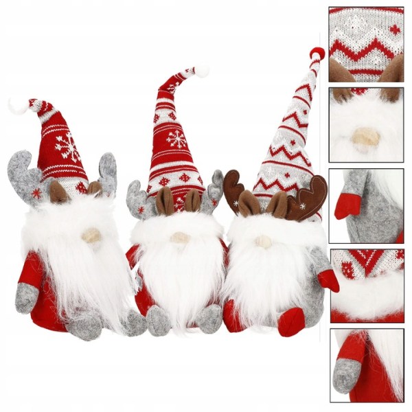 3 PIECES GNOMES GNOME GNOMES FOR CHRISTMAS UNDER THE CHRISTMAS TREE CHRISTMAS DECORATION