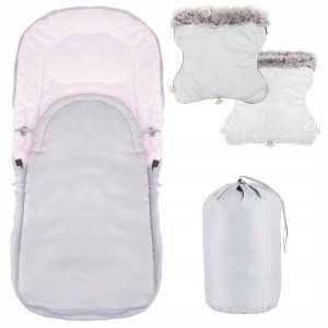 SLEEPING BAG + STROLLER MUFF SLED SOFT WARM GREY FOR BABY SLEEPING BAG + STROLLER MUFF SLED SOFT WARM GREY FOR BABY