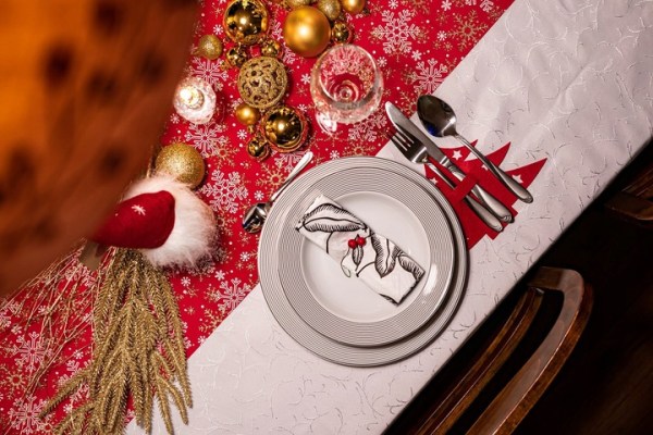 CHRISTMAS CUTLERY COVERS TABLE DECORATION RED CHRISTMAS ORNAMENT 10PCS