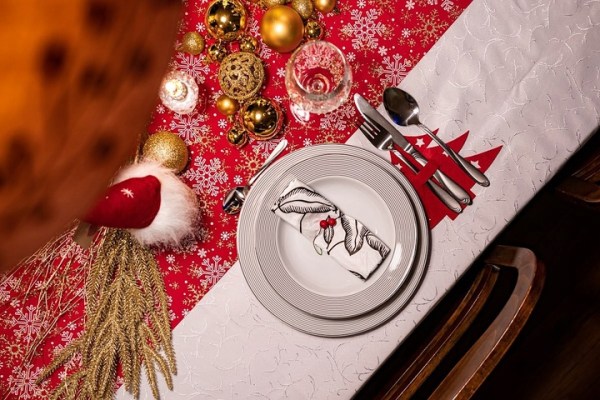 CHRISTMAS CUTLERY COVERS TABLE DECORATION RED CHRISTMAS ORNAMENT 10PCS