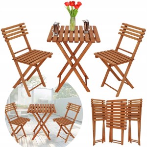 GARDEN FURNITURE WOODEN FOLDING WOODEN FURNITURE SET 3 EL. SET GARDEN FURNITURE WOODEN FOLDING WOODEN FURNITURE SET 3 EL. SET