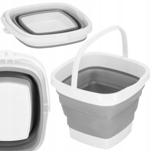 BUCKET SILICONE BUCKET WITH HANDLE FOLDING UNIVERSAL LARGE TOURIST - Afbeelding 5