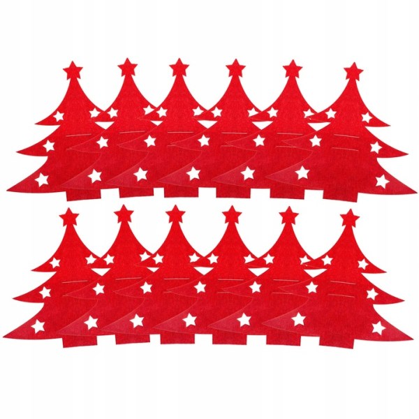 CHRISTMAS CUTLERY COVERS TABLE DECORATION RED CHRISTMAS ORNAMENT 10PCS CHRISTMAS CUTLERY COVERS TABLE DECORATION RED CHRISTMAS ORNAMENT 10PCS