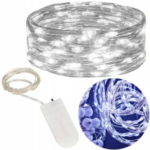 20LED WIRE LIGHTS COLD WHITE MICRO STRINGS BATTERY OPERATED CHRISTMAS TREE LIGHT - Vaizdas 10