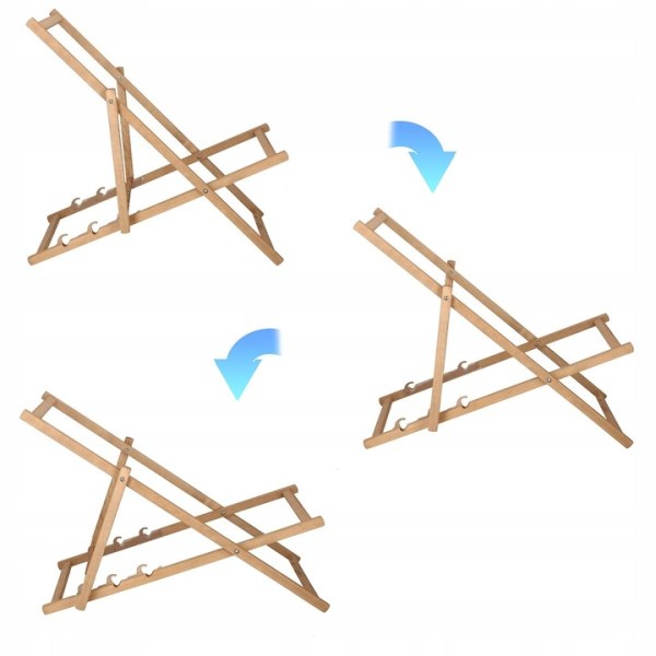 BEACH LOUNGER WOODEN GARDEN YELLOW FOLDING Polish FROM THE MANUFACTURER
