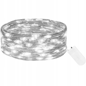 20LED WIRE LIGHTS COLD WHITE MICRO STRINGS BATTERY OPERATED CHRISTMAS TREE LIGHT - Vaizdas 3