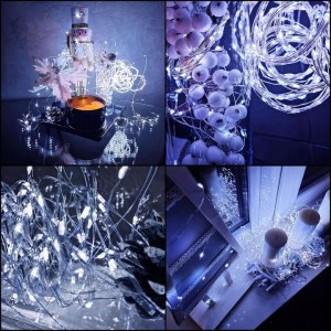 20LED WIRE LIGHTS COLD WHITE MICRO STRINGS BATTERY OPERATED CHRISTMAS TREE LIGHT - Vaizdas 12