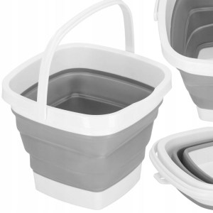BUCKET SILICONE BUCKET WITH HANDLE FOLDING UNIVERSAL LARGE TOURIST - Afbeelding 17