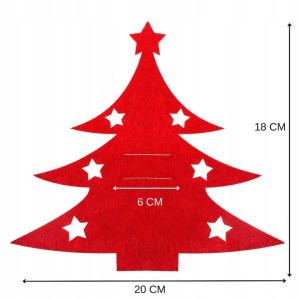 CHRISTMAS CUTLERY COVERS TABLE DECORATION RED CHRISTMAS ORNAMENT 10PCS - Obrázok 15