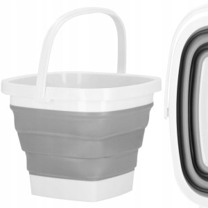 BUCKET SILICONE BUCKET WITH HANDLE FOLDING UNIVERSAL LARGE TOURIST - Afbeelding 4