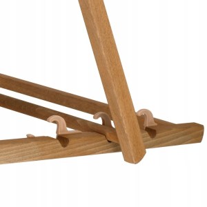 BEACH LOUNGER WOODEN GARDEN BLUE FOLDING Polish ARMRESTS - obrazek 15