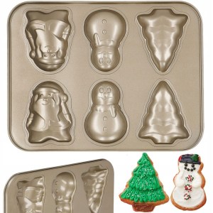 STEEL MOLD FOR GINGERBREAD COOKIES, CHRISTMAS COOKIES, 6 PCS STEEL MOLD FOR GINGERBREAD COOKIES, CHRISTMAS COOKIES, 6 PCS
