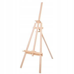 WOODEN BEECH EASEL LARGE FOR PAINTING THREE-LEGGED ADJUSTABLE 175cm WOODEN BEECH EASEL LARGE FOR PAINTING THREE-LEGGED ADJUSTABLE 175cm