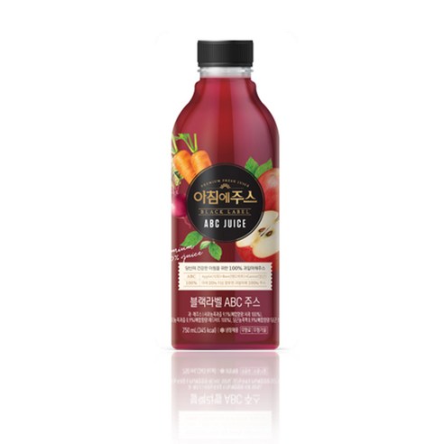 서울우유 아침에주스 블랙라벨 ABC주스, 750ml, 2개