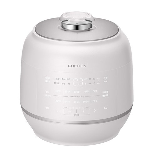 쿠첸 2.1 초기압 121 마스터+ 풀스테인리스 IH 전기 압력밥솥 10인용, CRT-PBWP1010SR, Blossom White