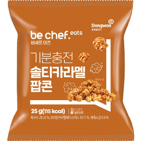 비셰프이츠 기분충전 솔티카라멜 팝콘, 25g, 5개
