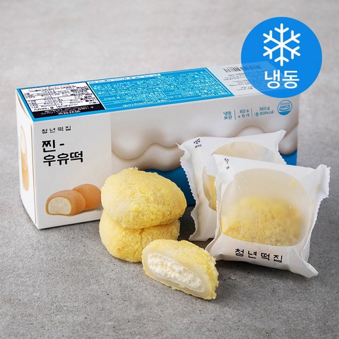 청년떡집 찐우유떡 (냉동), 360g, 2개