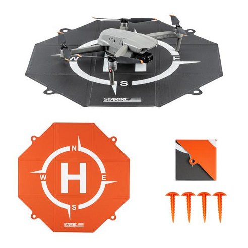 랜딩 범용 드론 착륙 패드 DJI 에어 3 매빅 프로 미니 2 2S FPV 아바타 PU 가죽 빠른 접이식 헬리콥터 20 인치, [01] Universal, 01 Universal