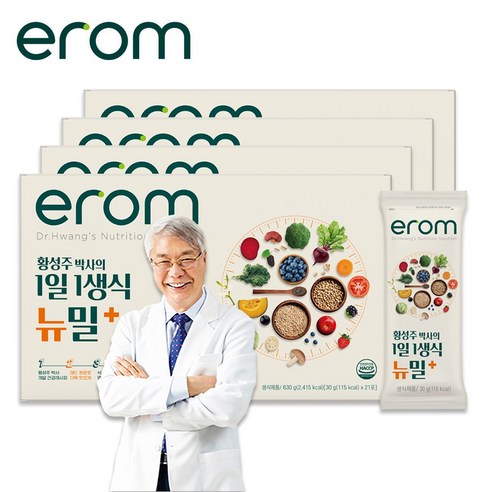 이롬 황성주 1일1생식 뉴밀플러스 42포-식사대용 발효생식, 630g, 2개