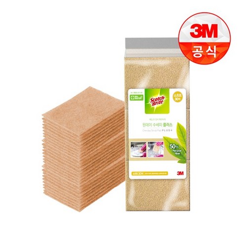 원데이 수세미 플러스 제로스크래치용 리필, 30매입, 2개