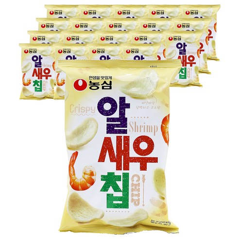 농심 알새우칩 130g x16봉/ 봉지 곽 스낵 과자 간식, 68g, 20개
