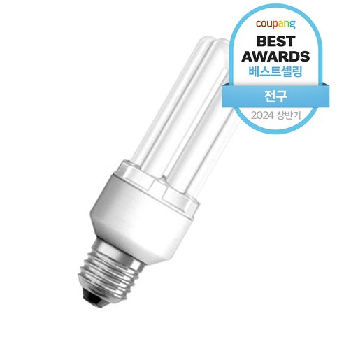 오스람 삼파장 램프 E26 Duluxstar 11W, 전구색, 2개