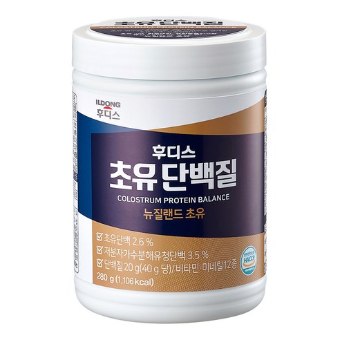 일동후디스 초유단백질 뉴질랜드 초유, 280g, 5개