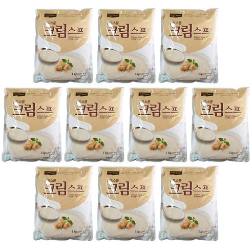 크림 스프 에스비 1kg x 10개 업소용 대용량 스프 분말 식당 레스토랑 골드스푼, 1000g